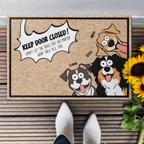 Keep Door Closed - Personalized Doormat