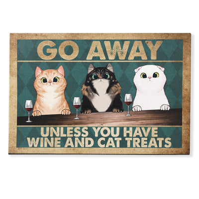 Go Away Unless You Have Wine And Cat Treats Doormat