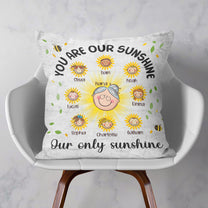 You Are My Sunshine, Family Custom Pillow, Gift For Grandmas, Nanas, Moms, Grandparents-Macorner