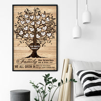Family Like Branches On A Tree - Personalized Poster/Wrapped Canvas - Christmas Gift For Your Family