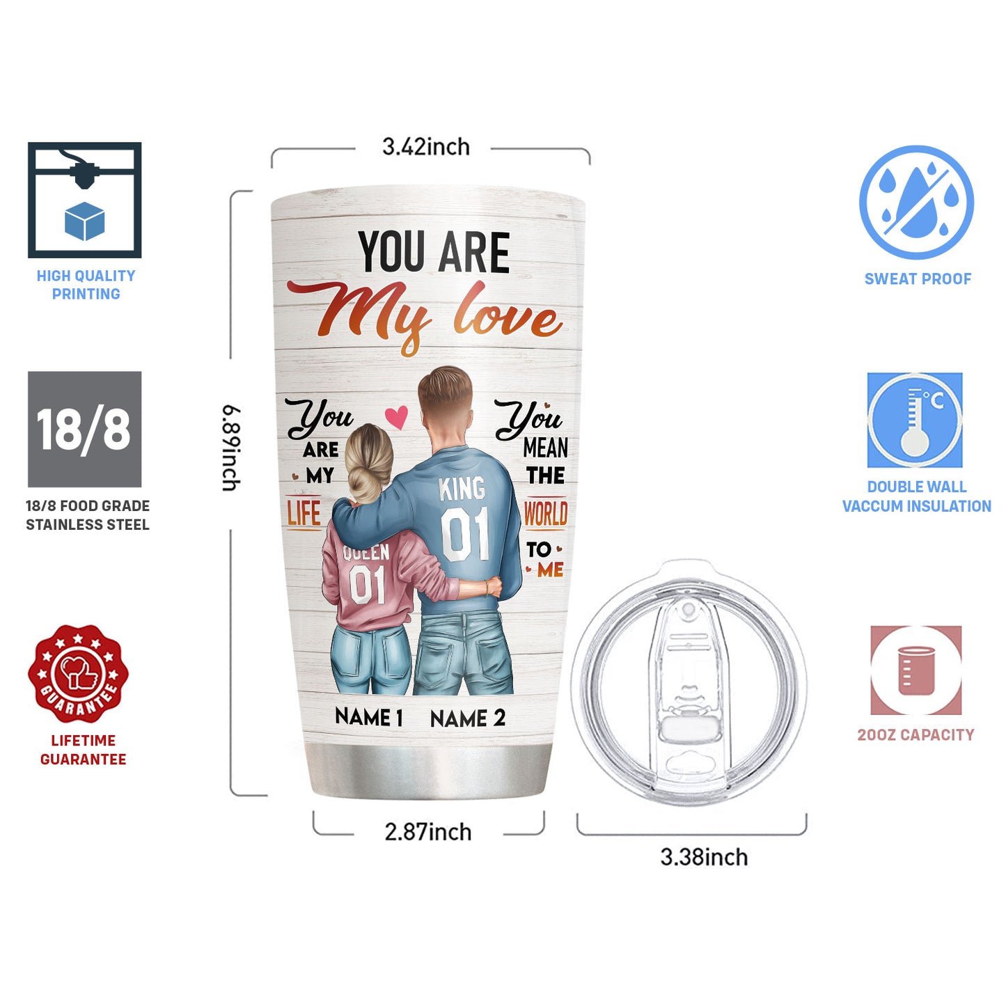 You Are My Love You Are My Life, Family, Couple Custom Tumbler, Gift For Family, Couple and Your Person-Macorner