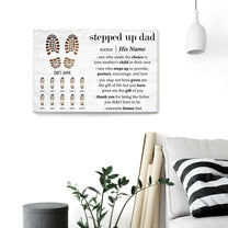 Stepped Up Dad Canvas & Poster-Macorner