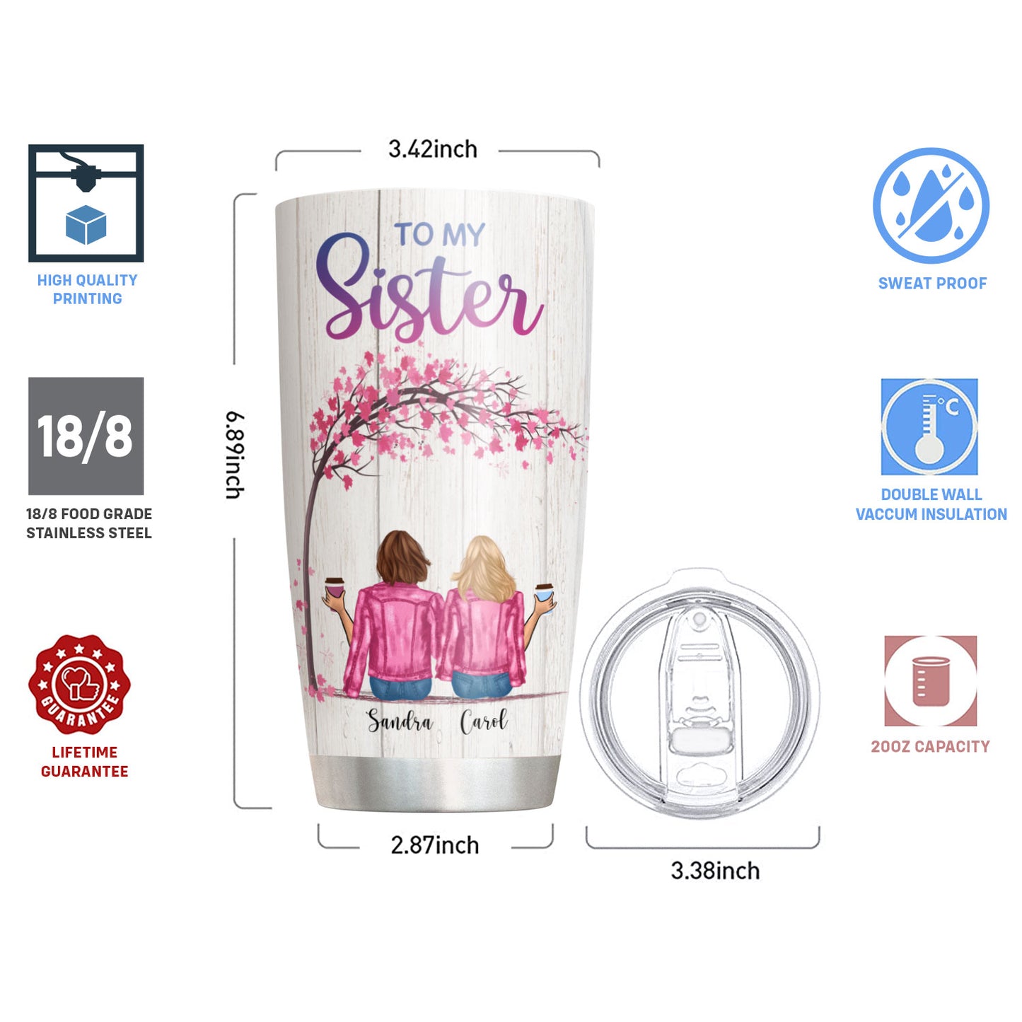 You Are My Sister - Thanks So Much For Everything, Sisters Custom Tumbler, Gift For Sisters-Macorner