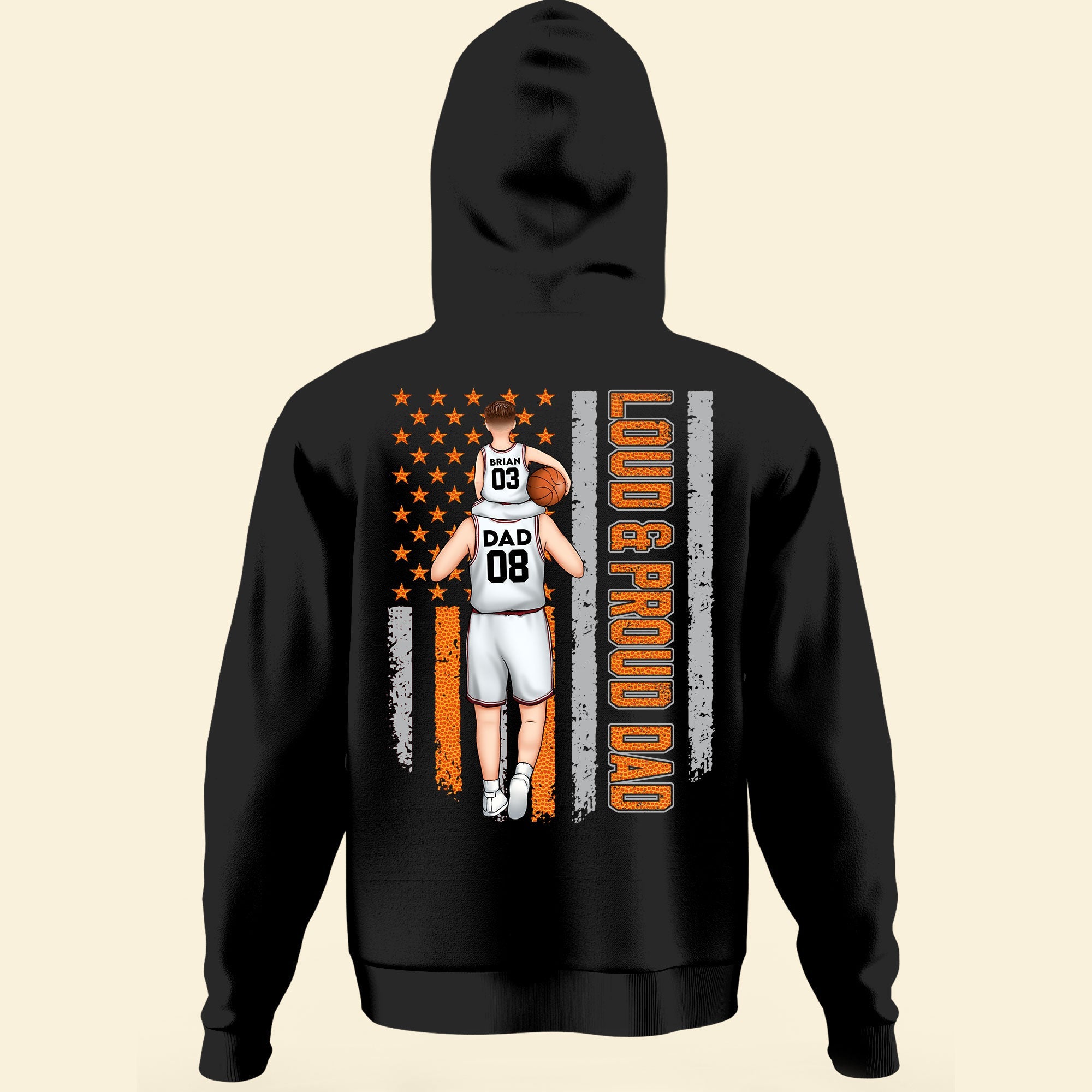 Father's Day Gifts, Basketball Dad - Personalized Back Printed Shirt