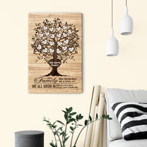 Family Like Branches On A Tree - Personalized Poster/Wrapped Canvas - Christmas Gift For Your Family