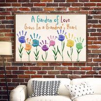 A Garden Of Love Grows In A Grandma's Heart, Family Custom Poster, Gift For Grandma-Macorner