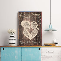 Love Between A Mother And Daughter is Forever , Family Custom Poster/Canvas, Gift For Family-Macorner