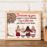 Best Friends Are Hard To Find The Bests Are Already Mine - Personalized Poster - Christmas Gift For Friends, Besties - Family Hugging