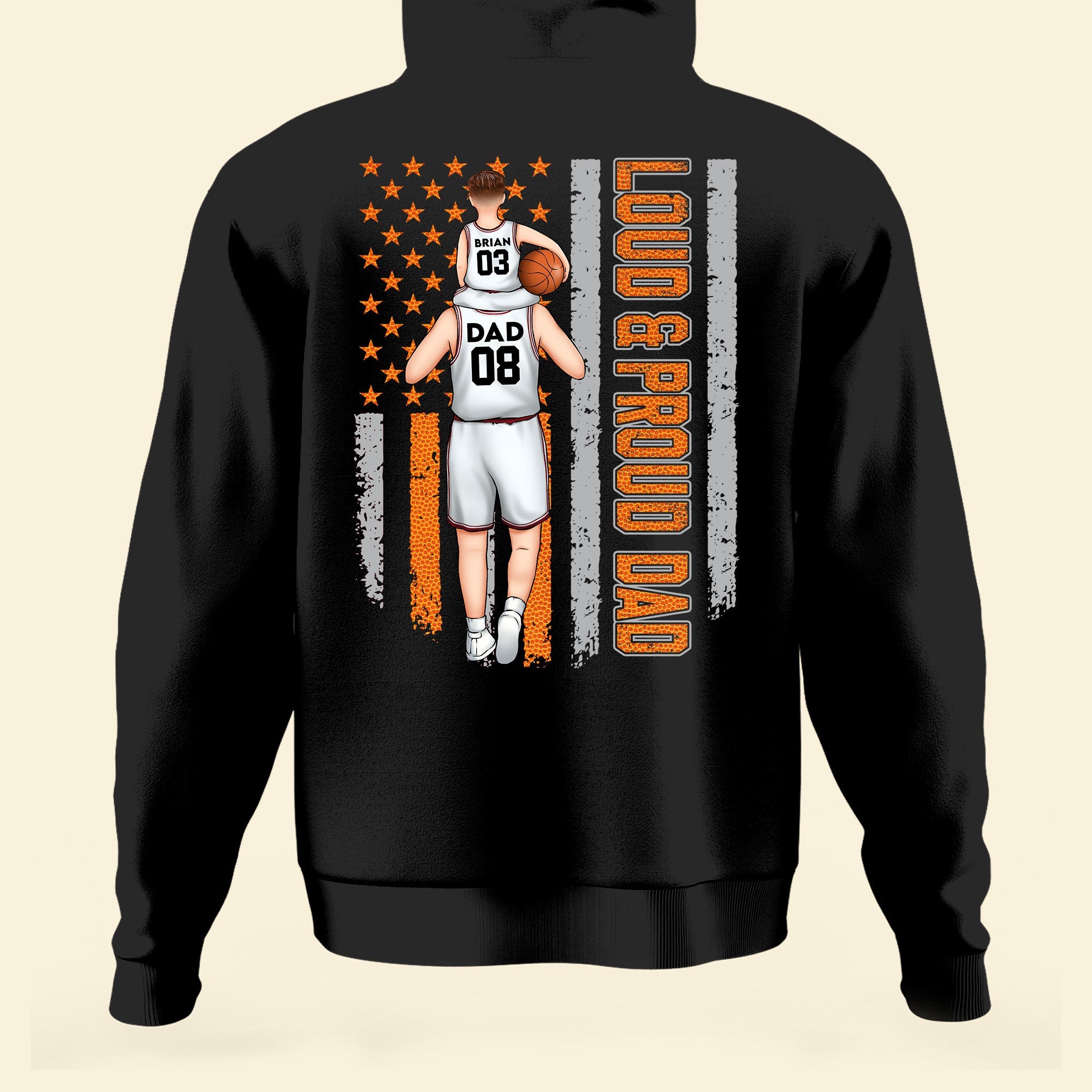 Father's Day Gifts, Basketball Dad - Personalized Back Printed Shirt