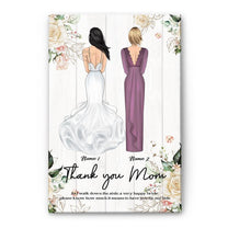 How Much Happy I Am To Have You By My Side Mom, Wedding Custom Poster/Canvas, Gift For Mom-Macorner