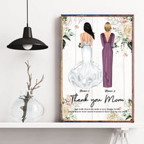 How Much Happy I Am To Have You By My Side Mom, Wedding Custom Poster/Canvas, Gift For Mom-Macorner