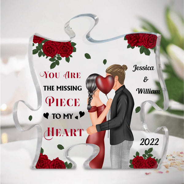You Are The Missing Piece To My Heart - Personalized Puzzle Piece Acry ...