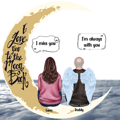 Miss You More Than Anything - Personalized Circle Acrylic Ornament