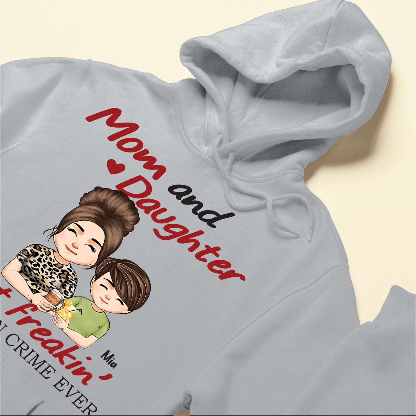 Mom And Daughter Best Freakin' Partner In Crime Ever - Personalized Shirt - Birthday, Mother's Day Gift For Mom, Mother, Mama