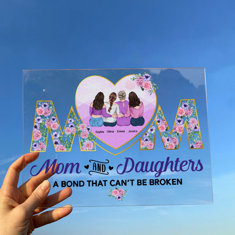 Mom And Daughters - Personalized Acrylic Plaque