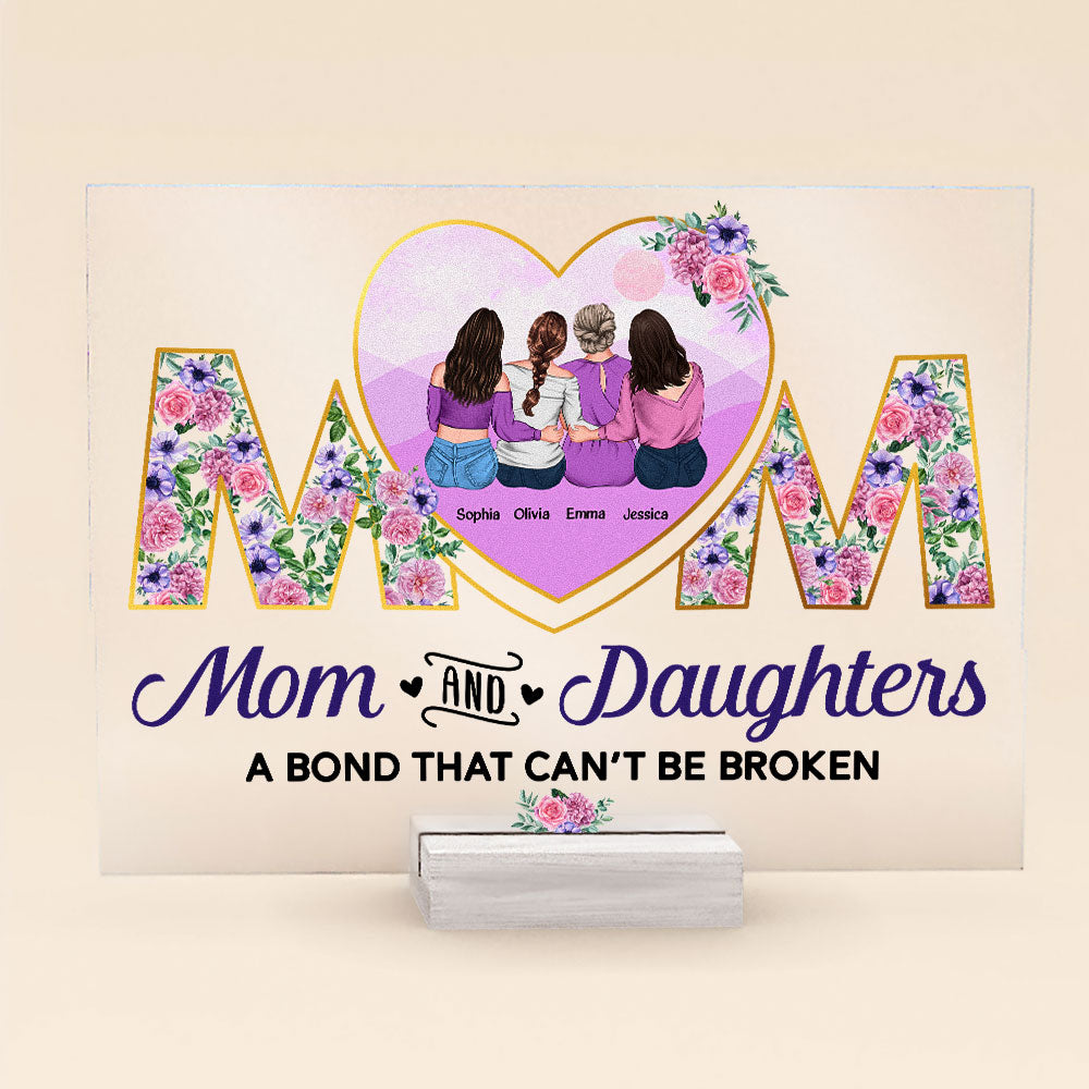 Mom And Daughters - Personalized Acrylic Plaque