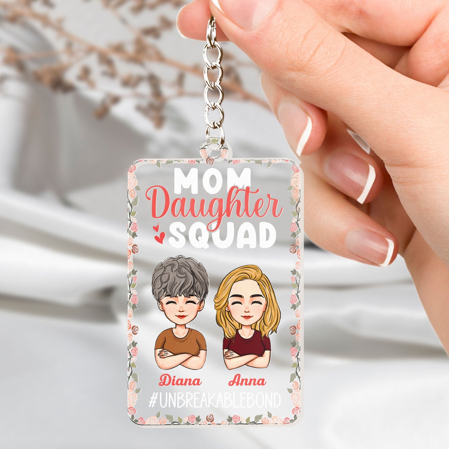 Acrylic Key Tag - Boy Mom