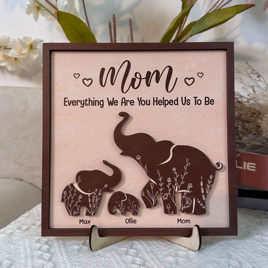 Mom Everything We Are You Helped Us To Be Mother'S Day - Personalized Wooden Plaque