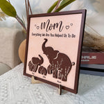 Mom Everything We Are You Helped Us To Be Mother'S Day - Personalized Wooden Plaque