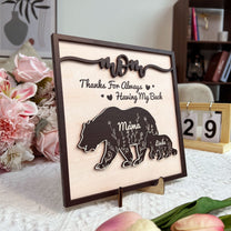 Mom Everything We Are You Helped Us To Be - Personalized Wooden Plaque