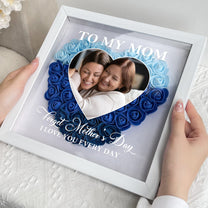 Mom Gift I Love You Every Day - Personalized Flower Shadow Box