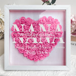 Mom Gift We Love You - Personalized Flower Shadow Box - Gift For Mom
