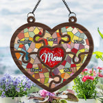 Mom Hold Us All - Personalized Window Hanging Suncatcher Ornament