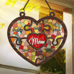Mom Hold Us All - Personalized Window Hanging Suncatcher Ornament
