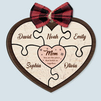 Mom Holds Us Together - Personalized Wooden Ornament