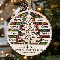 Mom Holds Us Together - Personalized Suncatcher Ornament