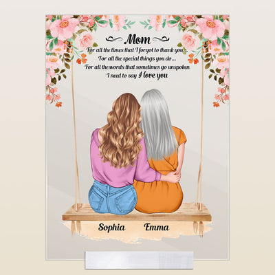 Mom I Love You - Personalized Acrylic Plaque