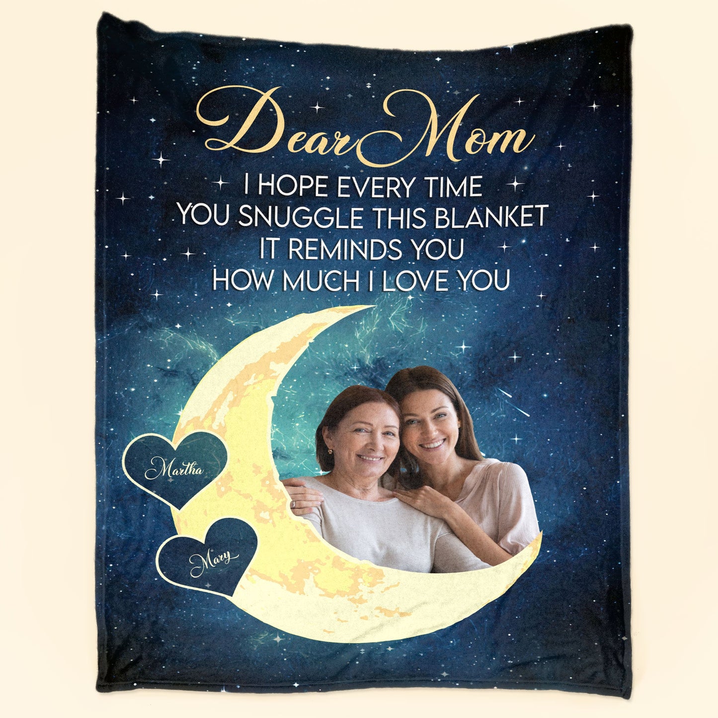 Mom I Love You - Personalized Blanket