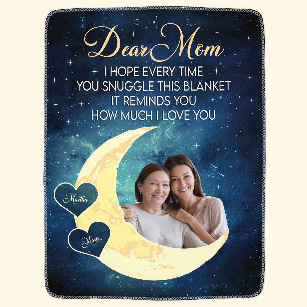 Mom I Love You - Personalized Blanket