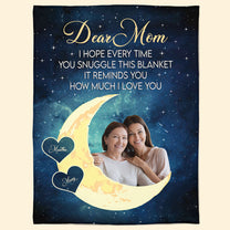 Mom I Love You - Personalized Blanket