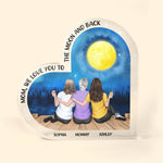 Mom I Love You To The Moon & Back - Personalized Acrylic Plaque