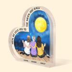 Mom I Love You To The Moon & Back - Personalized Acrylic Plaque