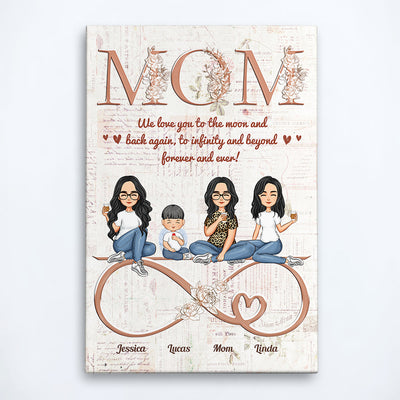 Mom Infinity And Beyond - Personalized Poster/Wrapped Canvas