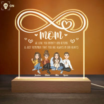 Mom Infinity Love Between Mother & Daughter - Personalized LED Light