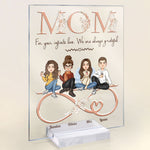 Mom Infinity Love Mother & Daughter - Personalized Acrylic Plaque