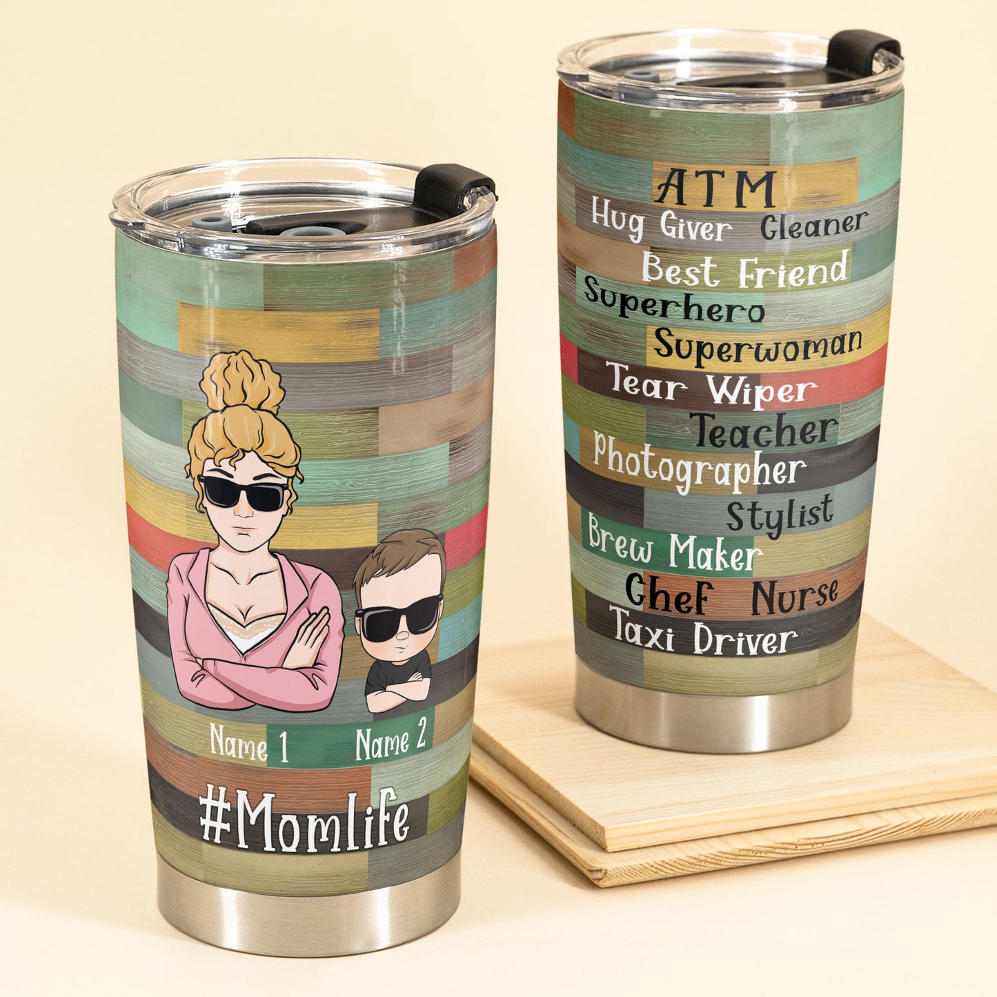 BEST MOM EVER - Engraved Stainless Steel Tumbler, Stainless Cup, Momlife Cup