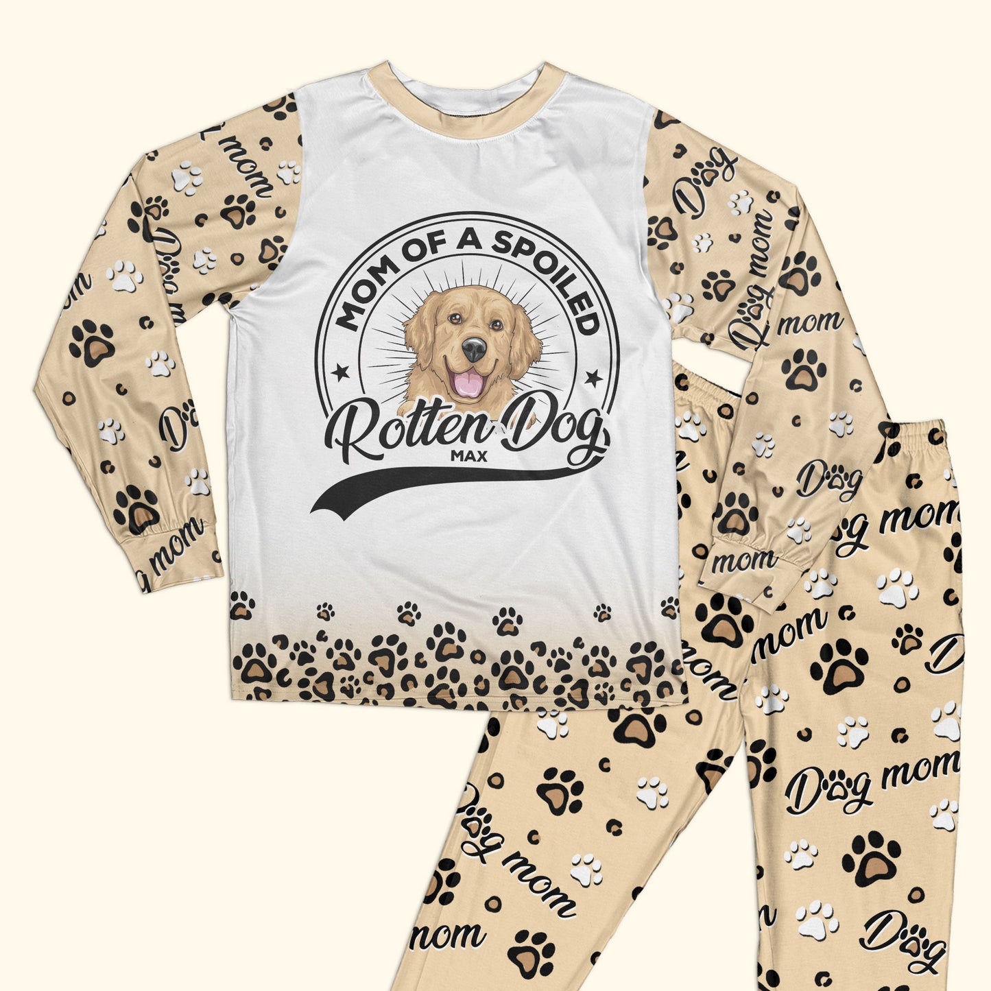 Mom Of A Spoiled Rotten Dog - Personalized Pajama Set