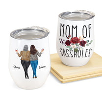 Mom Of Sassholes - Personalized Wine Tumbler - Birthday, Mother's Day Gift For Mother, Mom, Mama From Daughter