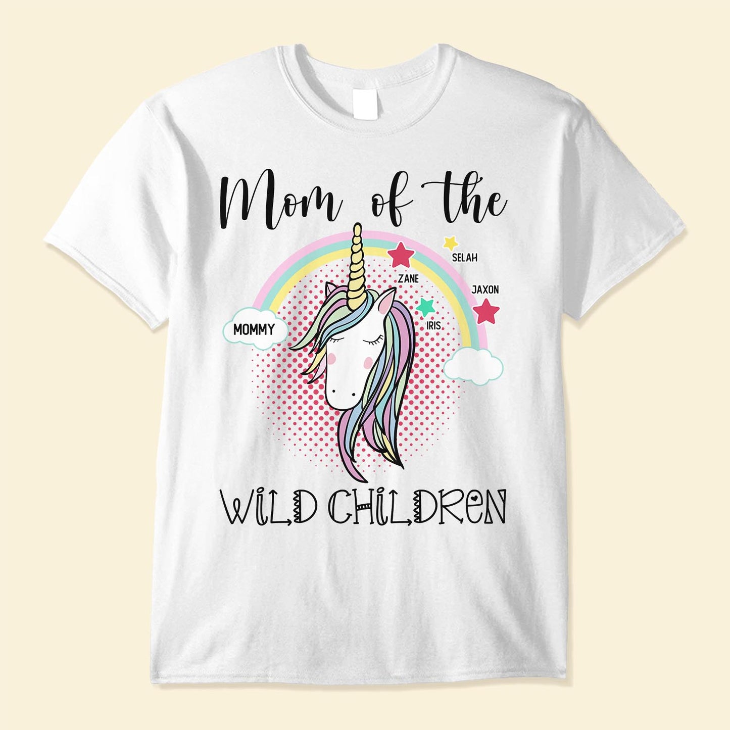 Mom Of The Wild Child - Personalized Shirt - Birthday, Funny Gift For Mom, Mother, Grandma, Nana, Gigi, Mimi