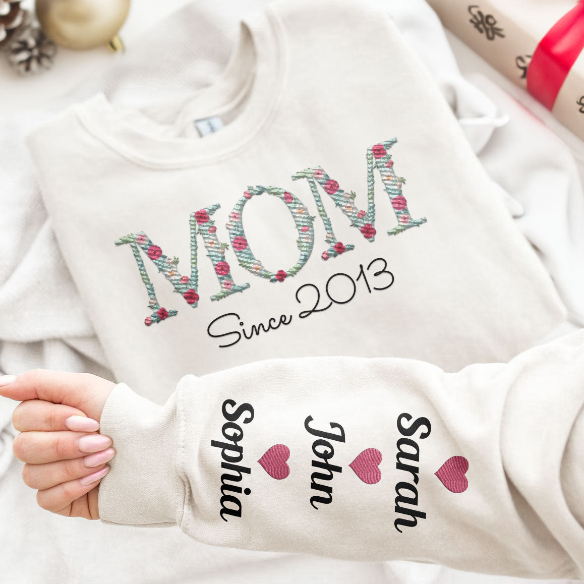 Mom Since - Custom Embroidered Sweatshirt