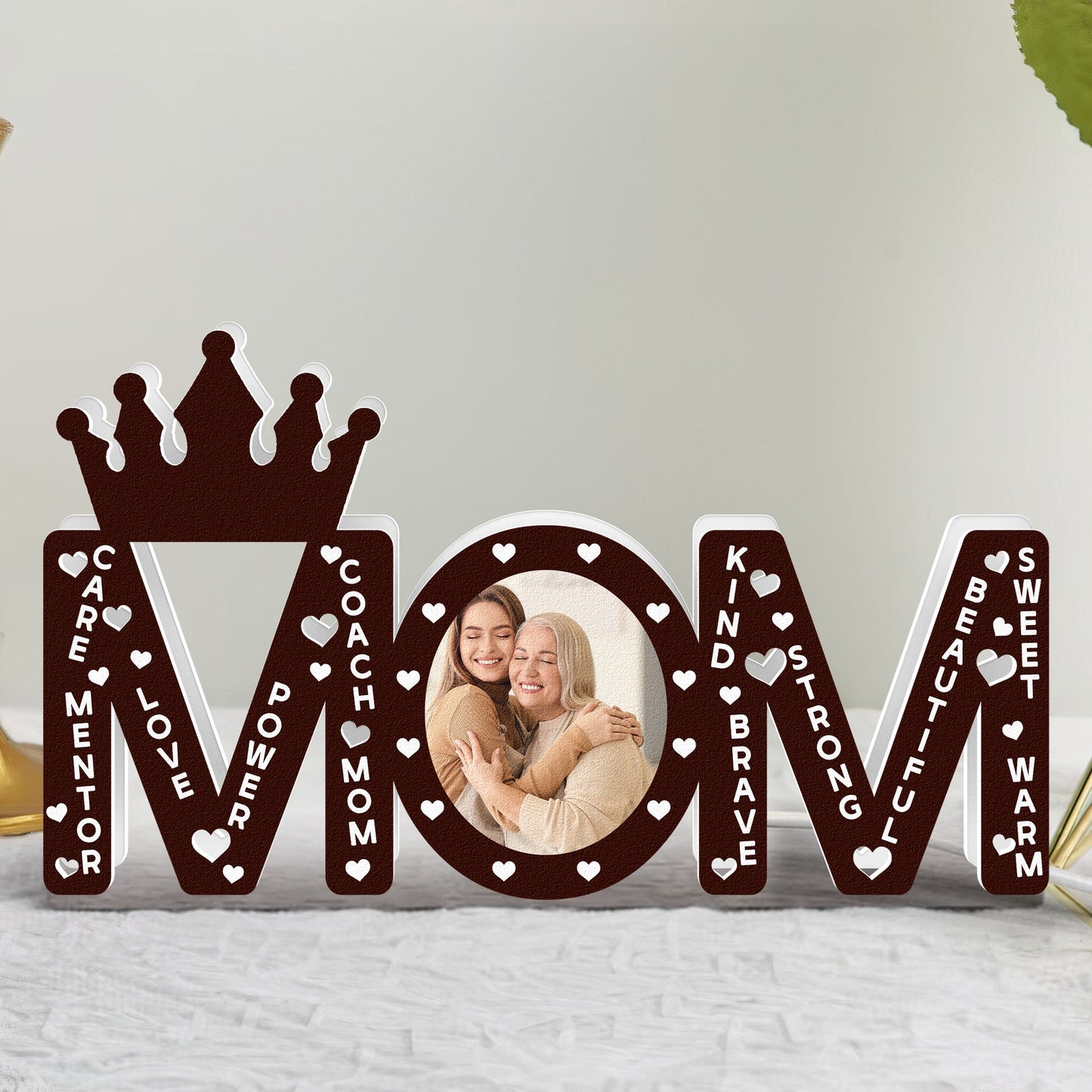 Mom Strong Beautiful Mother's Day Gift - Personalized Custom Shape Photo Light Box