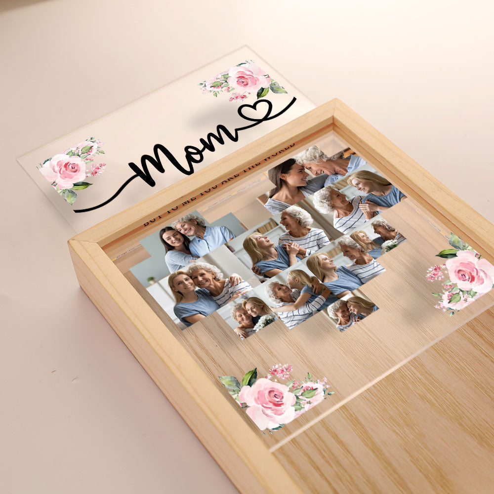 Mom To The World You Are One Person - Personalized Photo Frame Light Box