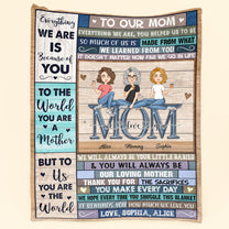 Mom, We Love You 2 - Personalized Mom Blanket