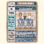 Mom, We Love You 2 - Personalized Mom Blanket