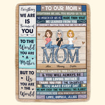 Mom, We Love You 2 - Personalized Mom Blanket