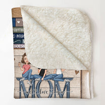Mom, We Love You 2 - Personalized Mom Blanket
